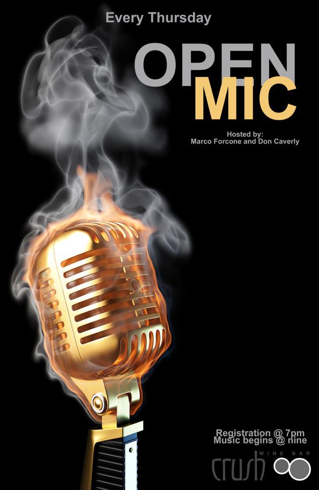 Open Mic Poster Don Caverly Musician Teacher Party DJ Open Mic Poster Don Caverly Musician Teacher Party DJ